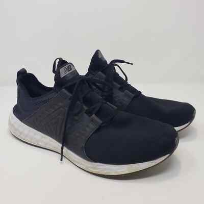New Balance Mens Fresh Foam Cruz Running Shoes Sneakers Size 14 Black White 
