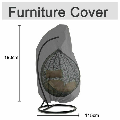 Waterproof Patio Garden Cover for Rattan Swing Hanging Egg Chair Seat Anti-UV - Bild 5 von 9