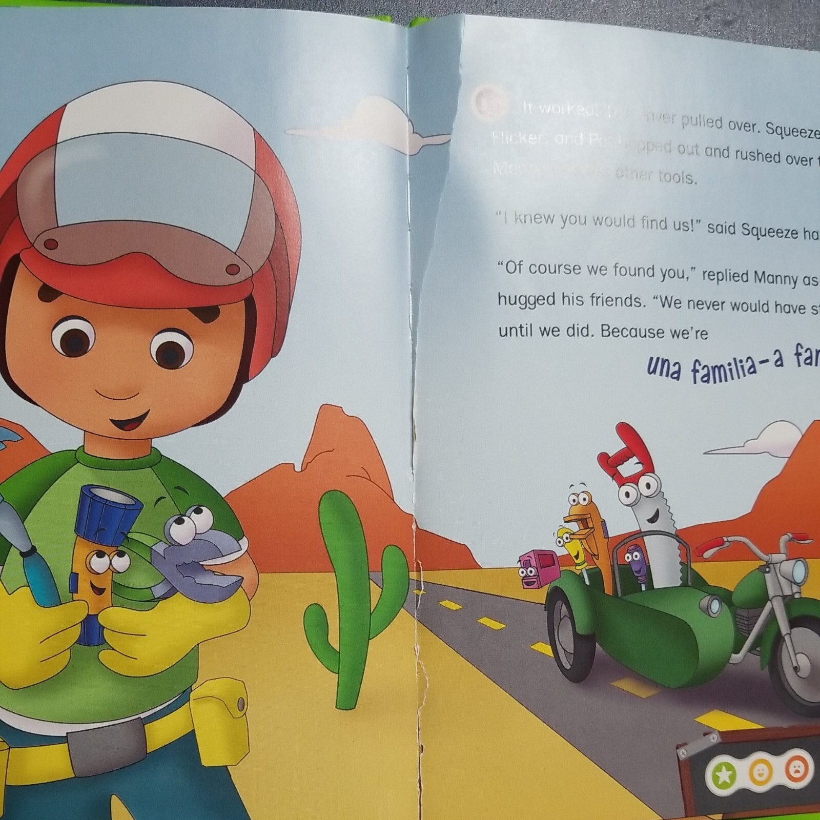 LeapFrog Leap Tag Reader Disney Handy Manny's Motorcycle Adventure Kids