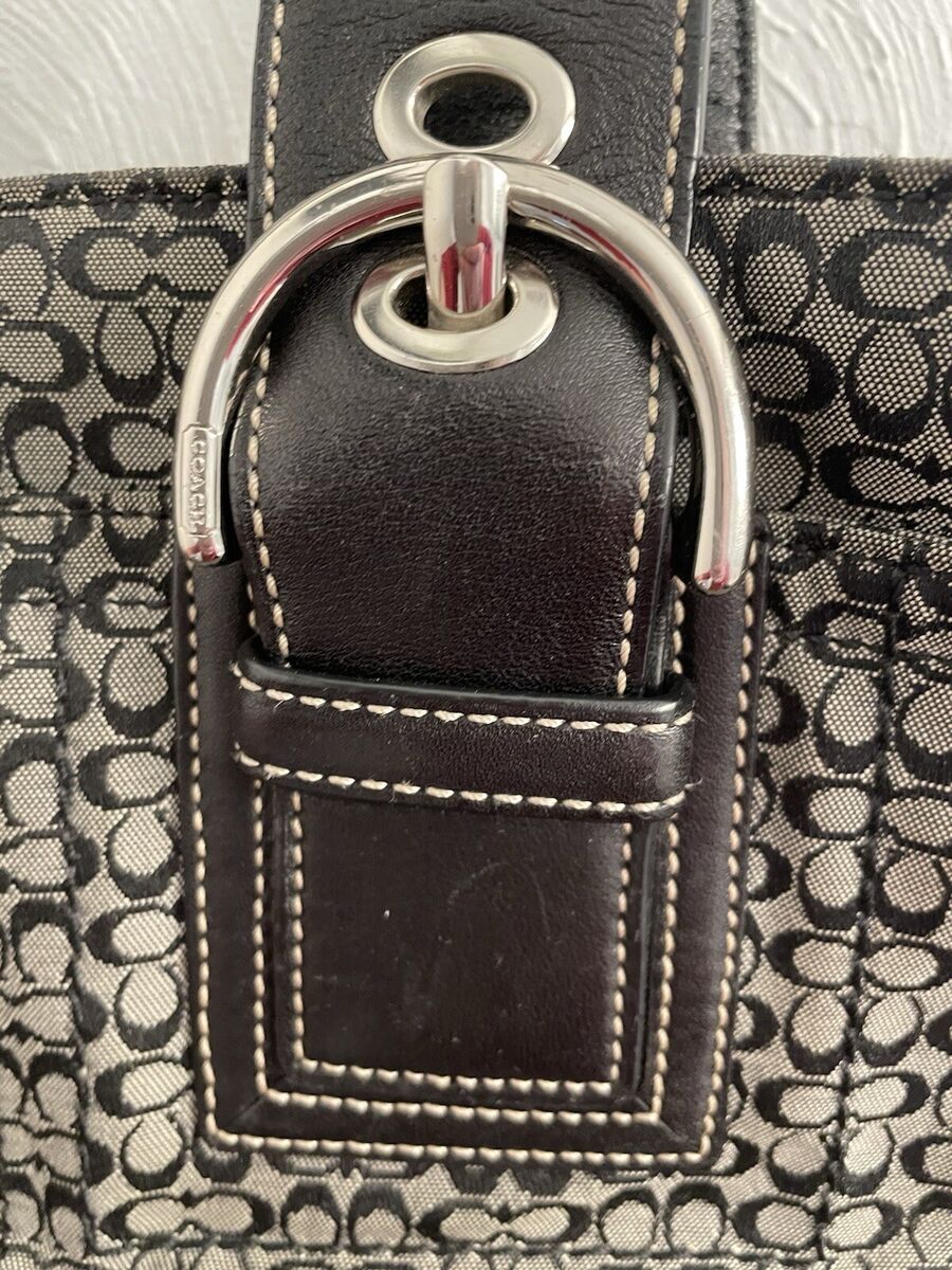 COACH Soho Satchel Black Jacquard All Over Logo E0885-F12310 COACH Soho Satchel Black Jacquard All Over Logo E0885-F12310