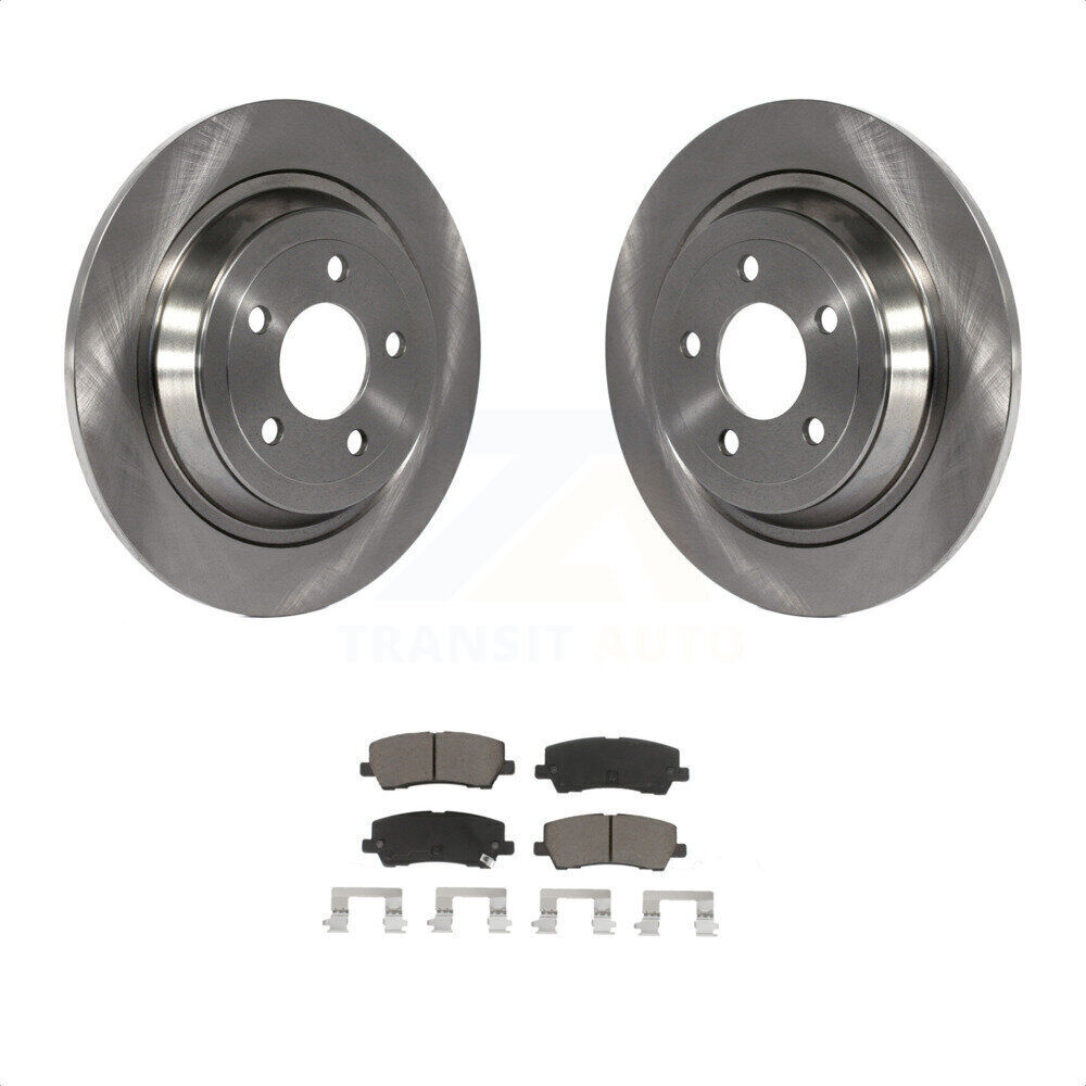 [Rear] Disc Brake Rotors And Ceramic Pads Kit For Ford Mustang
