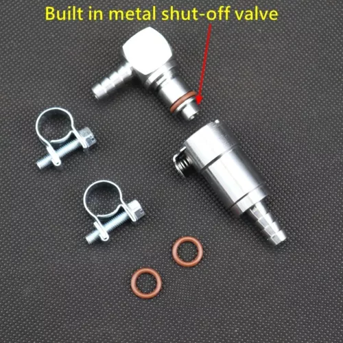 BMW R1150GS ADV Gas Fuel Line Hose Quick Disconnect Coupling Crossover Kit NEW - Foto 2 di 8