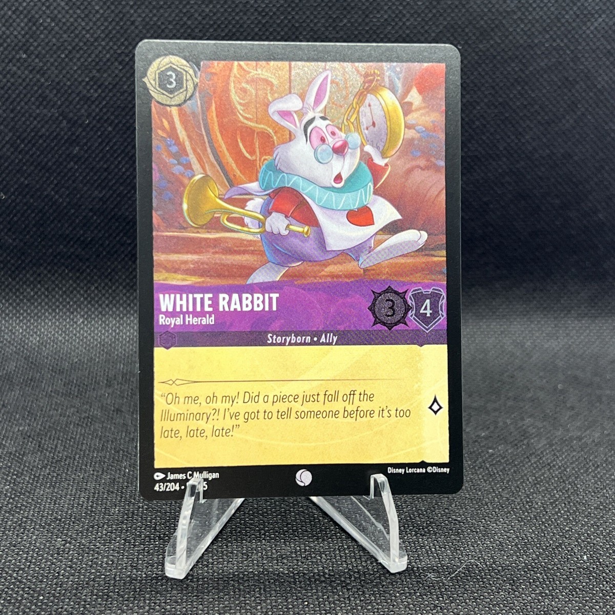 White Rabbit Royal Herald Disney Lorcana Shimmering Skies EN5 Cold Foil  43/204