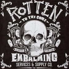 ROTTEN TO THE CORE ~ Authentic Sourpuss Clothing Bandanna Bandana Kerchief