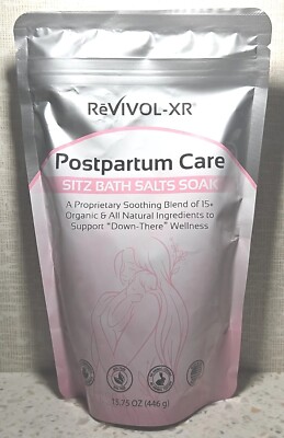 Revivol-XR Sitz Bath Salts Soak for Postpartum Care Formula 15.75oz 07/2025