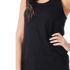 Zine Shirt Women Small Black Tank Top Racer Back Casual Exercise Workout Yoga