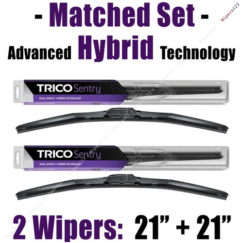 Matched Set 2 Hybrid Wipers 21"+21" Trico Sentry Wiper Blades 32210/