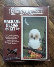 Vintage 1981 Country Originals Macrame Design Kit Wise Guy Owl NOS