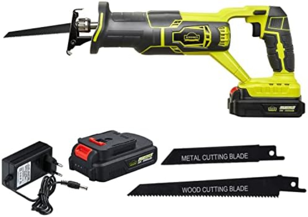 DEWINNER Seghetto a Gattuccio 20V Cordless | Taglio Legno e Metallo 2.0Ah