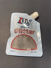 Idiy Ultra Fine Glitter (100G, 3.5 Oz Pouch) W Easy-Pour Bag - Silver -