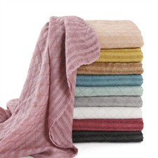 Women Scarf Plaid Cotton Linen Long Scarf Striped Soft Hijab Breathable Glitter