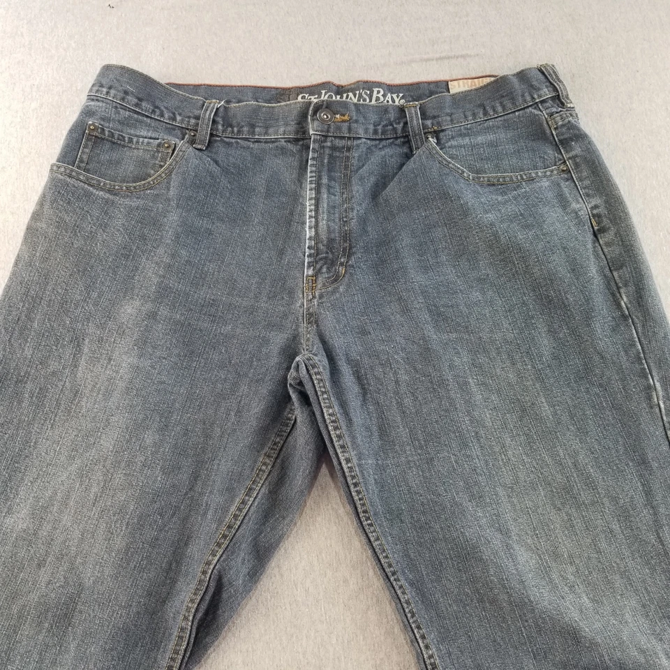 St. Johns Bay Jeans Mens Size 38x30 Straight Fit VTG Blue Dark Wash Durable Nice - Image 3 of 4