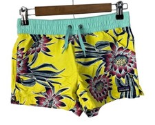 Patagonia Girl's Costa Rica Baggies Shorts Floral Tropical Yellow Size Large