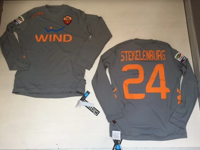 2560 KAPPA AS ROMA MAGLIA PORTIERE STEKELENBURG 24 GOALKEEEPER SHIRT JERSEY GREY