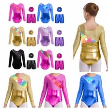 Kids Girls Bodysuit And Bottoms Printed Rompers Ballerina Leotard With Shorts