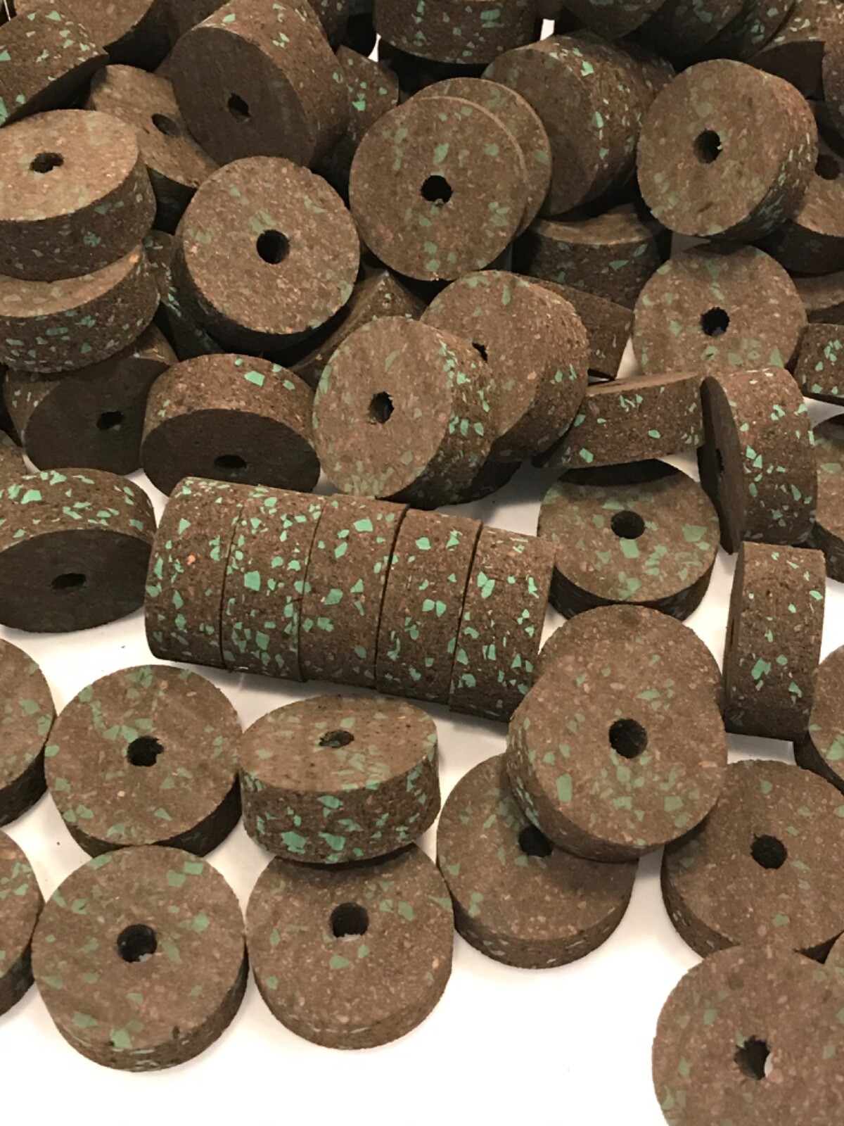 Cork Rings 36 Green Flake Burnt Burl, 1 1/4