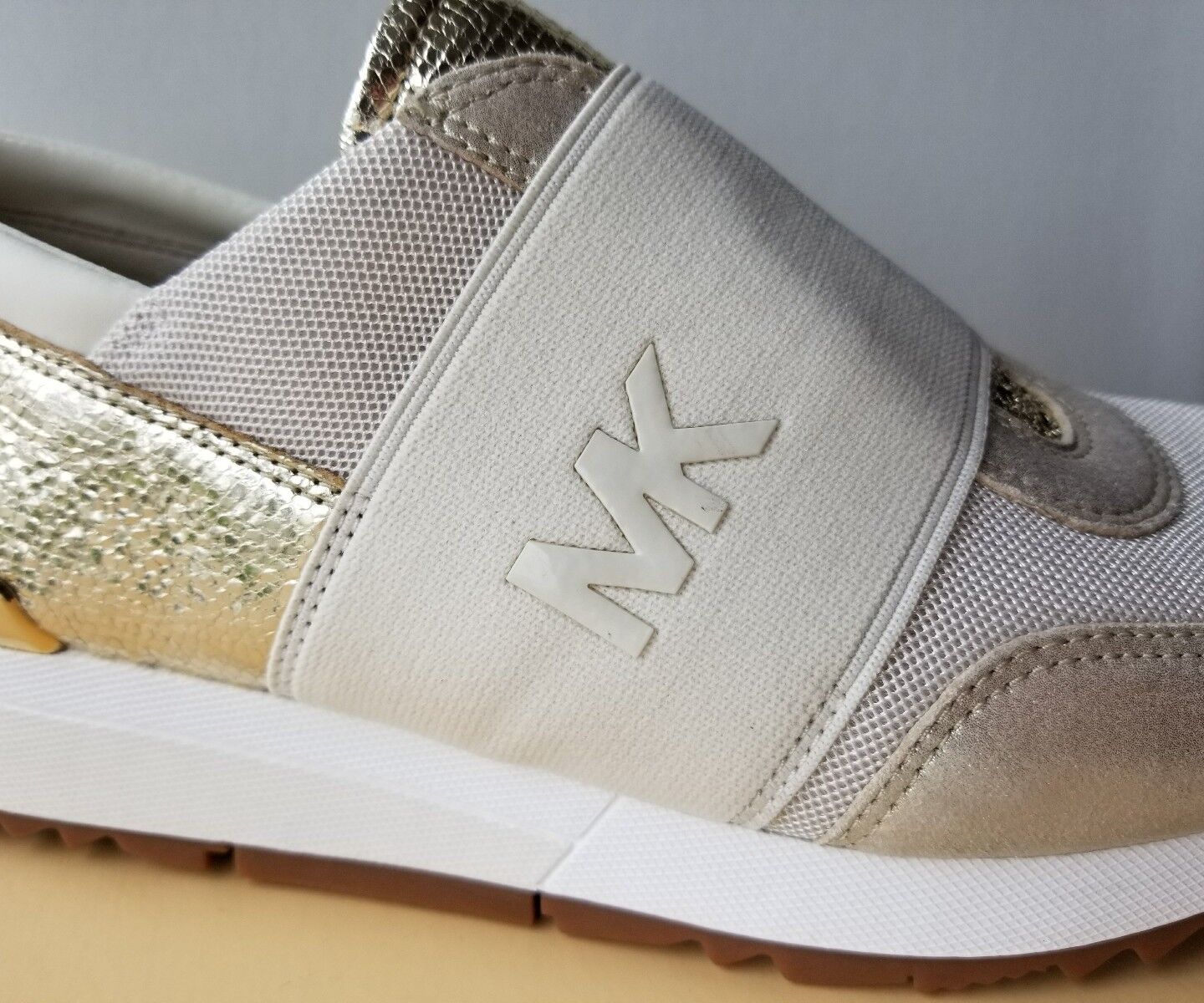 mk gold shoes