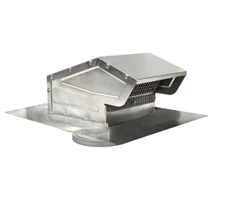Master Flow 4 in. Goose Neck Vent - Roof Cap in Aluminum