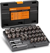 Upgrade Bolt Extractor Set, 32 Pieces Impact Bolt & Nut Remover Set