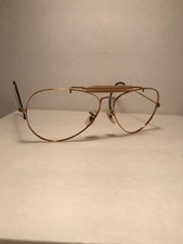 VGUC VTG 1970's Bausch  Lomb Ray Ban Gold Aviator Frame Only 58 14 Made In USA