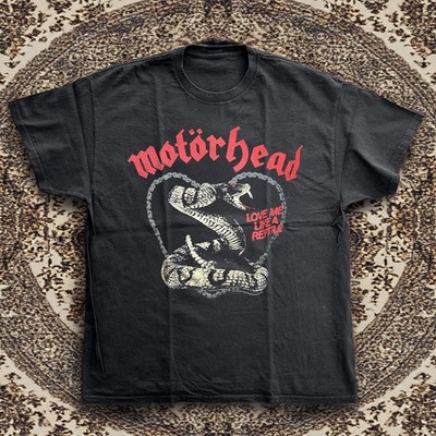 Motorhead Love Me Like A Reptile Band Tee Black Cotton T-shirt Size S-5XL