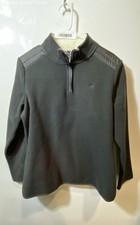 Brooks Brothers Mens Black Long Sleeve Mock Neck 1/4 Zip Pullover Jacket Size XL
