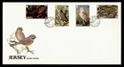 DR WHO 1989 GB JERSEY FDC RARE FAUNA WWF BIRD/BUTTERFLY/OWL COMBO R60829