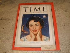 VINTAGE TIME MAGAZINE ELIZABETH TAYLOR AUGUST 22 1949