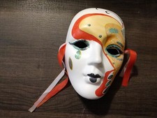 Vintage Ceramic Wall Hanging Mardi Gras Mask