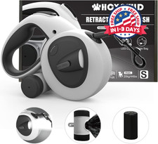 Correa Retr ctil 4 en 1 con Luz LED, Bolsas y Dispensador, 16 ft Antienredos