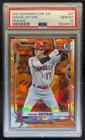 2021 Bowman Chrome Sapphire Shohei Ohtani Orange #/75 Angels PSA 10