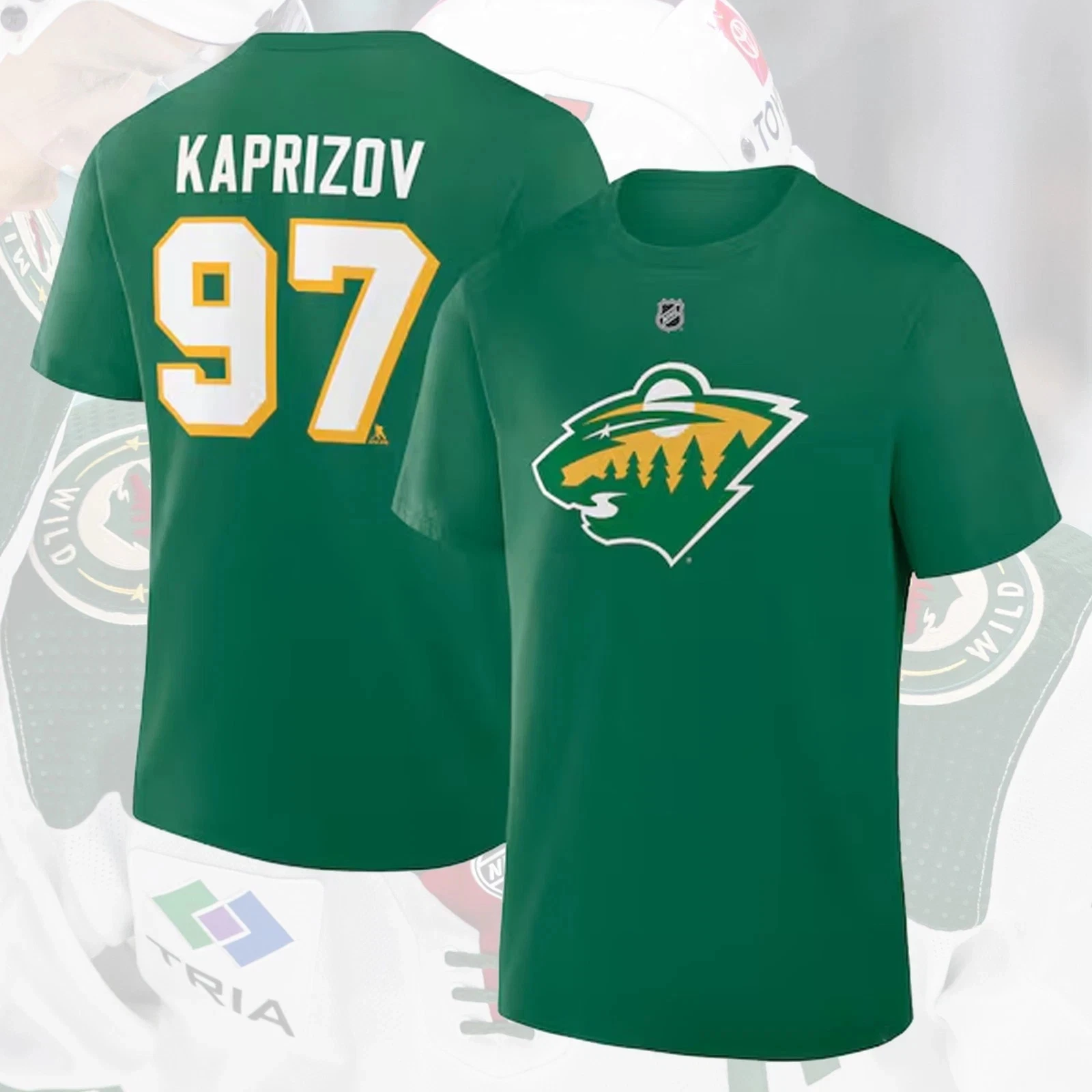 Kirill Kaprizov #97 Minnesota 2026 Name & Number Fan Look