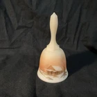 Fenton- Bell "Sunset on Cameo Satin" Winter Barn Scene #7564