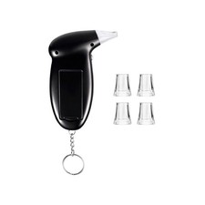 Digital LCD Breathalyzer Professional Alcohol Tester Black Plastic 1 Pack
