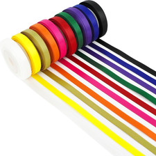 Rainbow Ribbon Set Solid Color Assortment 10 Colors Double Faced Satin Ribbon fo