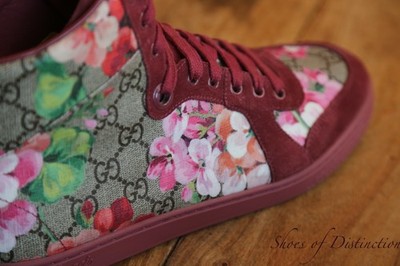 Gucci GG Monogram Pink Suede Leather Trainers Hi Tops Ladies UK 7 G US 10 EU 40