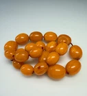 49.5 Grams Antique Bakelite Necklace Beads Marbled.
