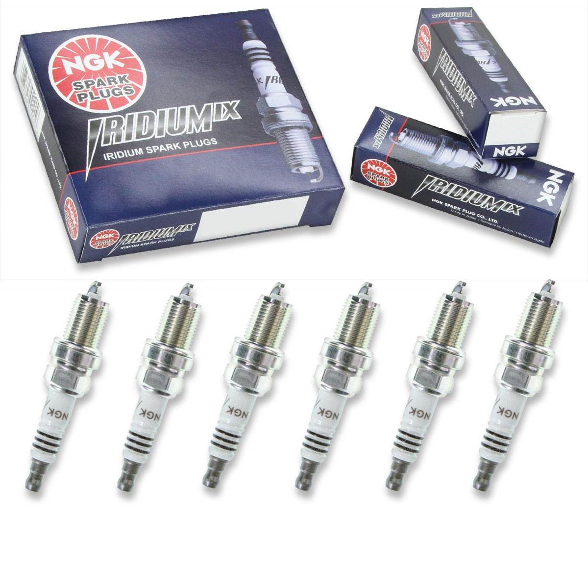 6 pcs NGK Iridium IX Spark Plugs for 1987-1989 Nissan Pathfinder 3.0L V6 - zy