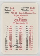 1976-85 APBA Baseball Great Teams of the Past Doc Cramer fm0