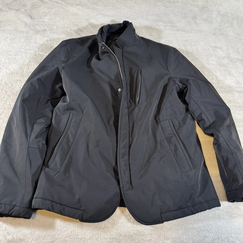Theory Men's Heavy Coat Full Zip Size M Black *PREOWNED* - Image 2 of 4