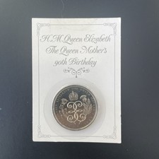 1990 QEII Queen Mother 90th Birthday &pound;5 five pounds coin mint in sealed packet
