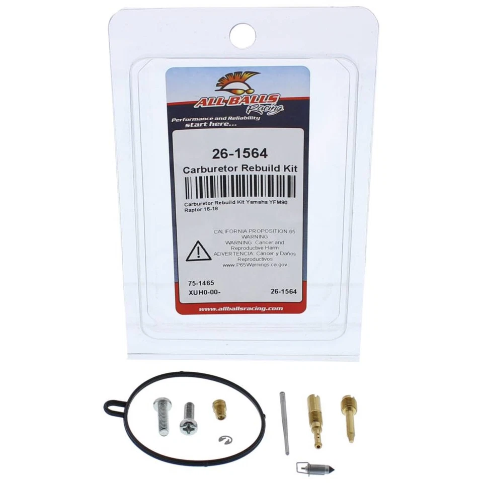 All Balls Carburetor Kit Complete 26-1564 For Yamaha YFM90 Raptor 16-18 Foto 3 de 4