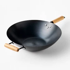 13.5" Carbon Steel Wok Dark Gray - Figmint