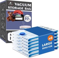 Vakuumbeutel FüR Kleidung Bettdecken, Vakuumierbeutel 6 StüCk - 6 Large (80 X 61