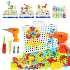 Design and Drill Toy, Building Toys for Kids Ages 3-8,STEM Toys for 3 4 5 6 Y...