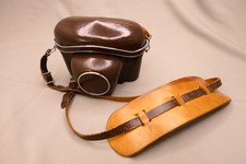 Zeiss Ikon Contaflex 35mm Eveready Camera Case Hard Leather w/neck strap