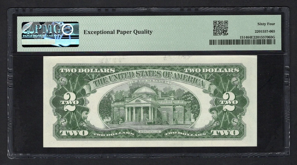 United States-Legal Tender Note 2 Dollars 1963A Fr#1514 (AA Block) UNC Grade 64 - Image 2 of 2
