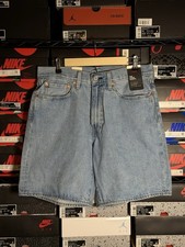 NEW Levis Premium 468 Denim Loose Fit Shorts Light Wash Blue Men s Size 32 NWT