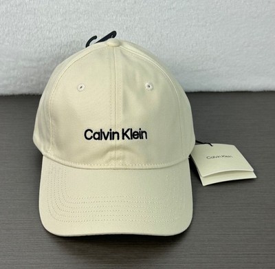 Calvin Klein Men's Beige/Bone White Baseball Cap/Hat One Size New With Tag