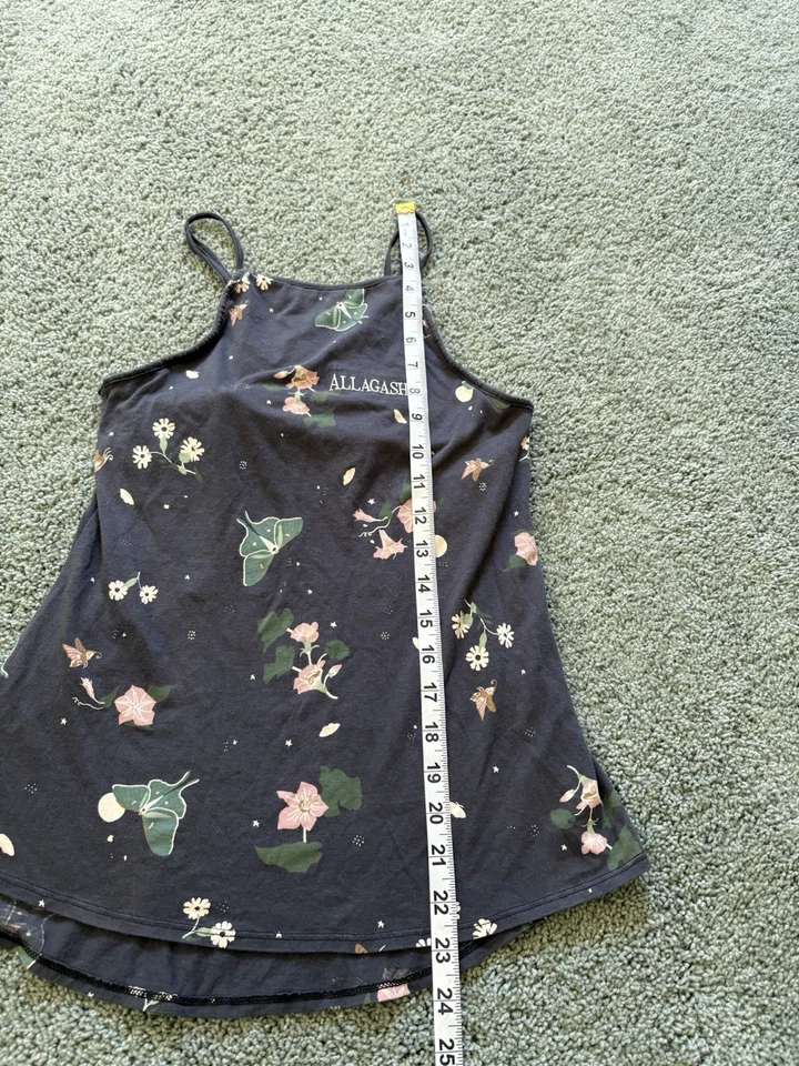 Camiseta sin mangas floral Patagonia Allagash talla S algodón orgánico sujetador incorporado senderismo Foto 3 de 4